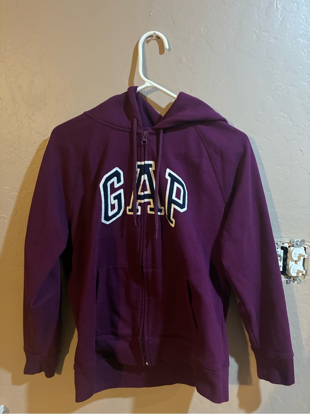 GAP Kids Plum Full-Zip Hoodie with Logo